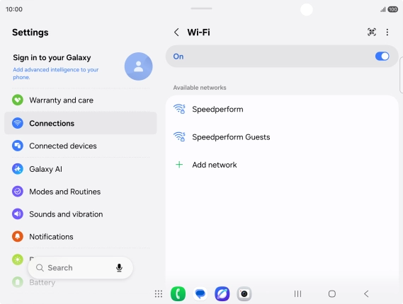 Press the required Wi-Fi network. Press the required Wi-Fi network.