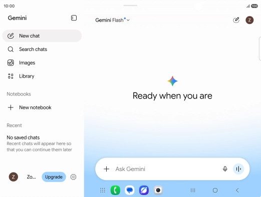 Press the profile icon. Press the profile icon.