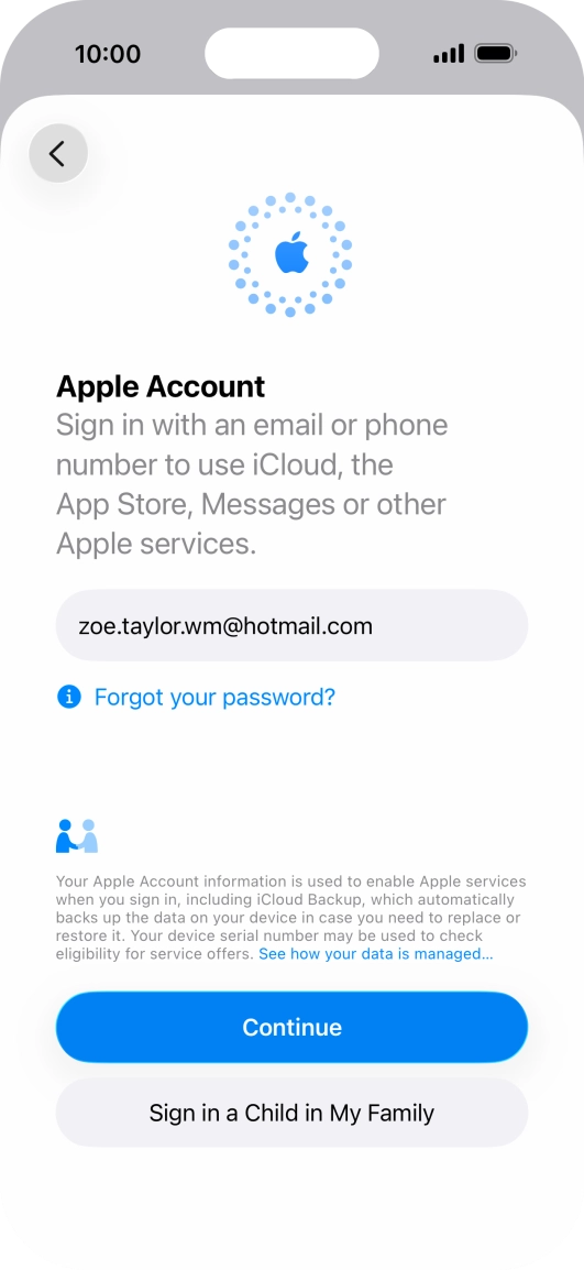 Press Continue. Press Continue.