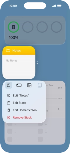 Press Edit Stack. Press Edit Stack.