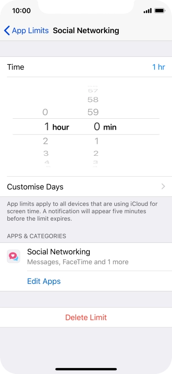Press Customise Days. Press Customise Days.