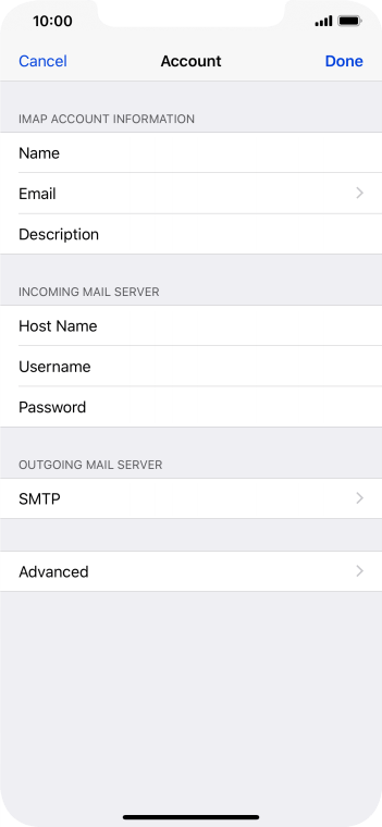 Press SMTP. Press SMTP.