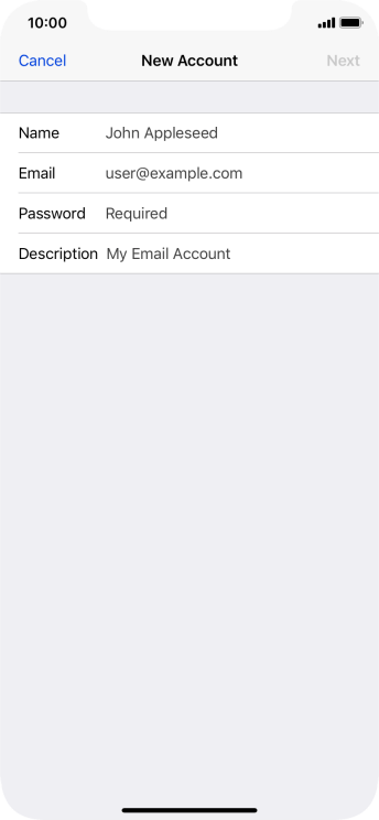 Press Name and key in the required sender name. Press Name and key in the required sender name.