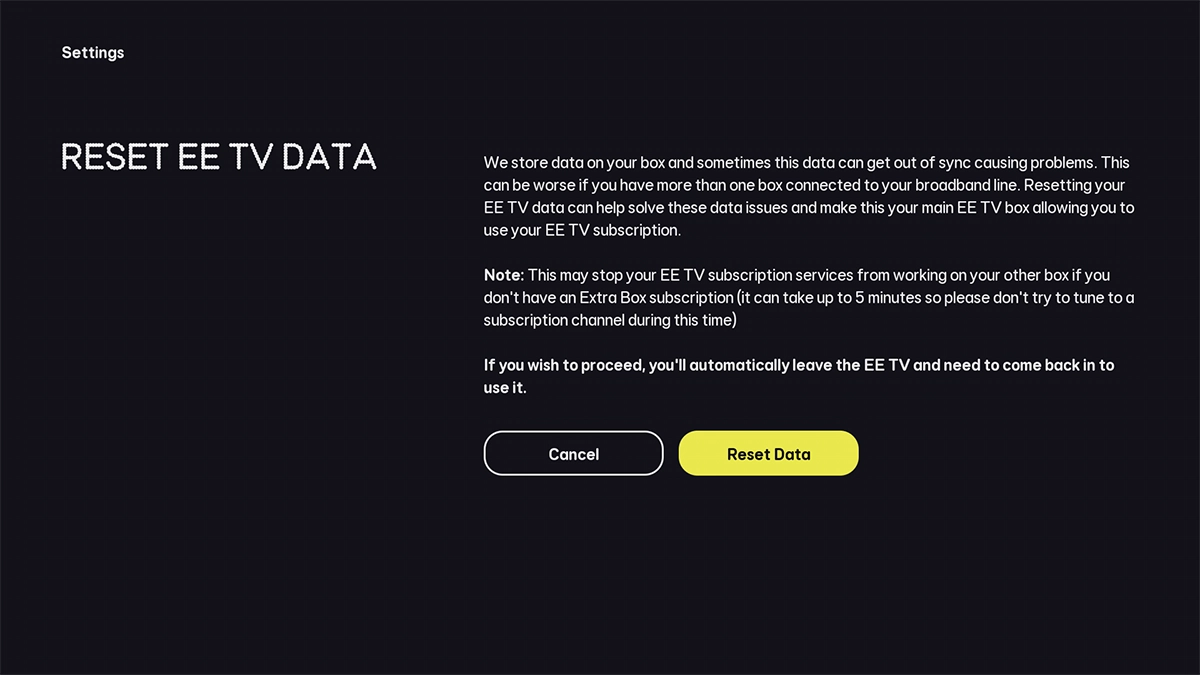 Highlight Reset Data. Highlight Reset Data.