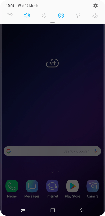 Press the settings icon. Press the settings icon.