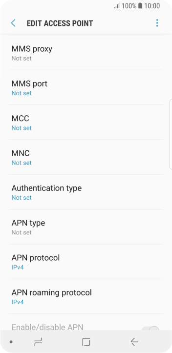 Press MMS proxy. Press MMS proxy.