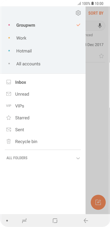 Press the settings icon. Press the settings icon.
