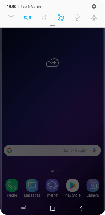 Press the settings icon. Press the settings icon.