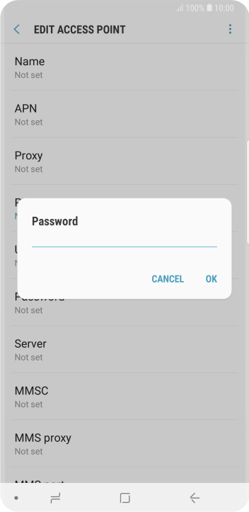 Key in secure and press OK. Key in secure and press OK.
