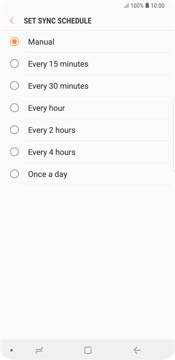 Press the required setting. Press the required setting.