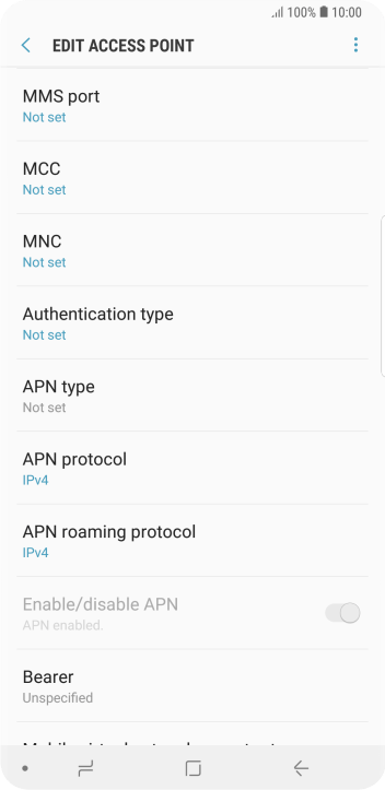 Press MMS port. Press MMS port.