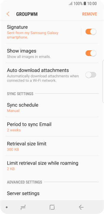 Press Sync schedule. Press Sync schedule.