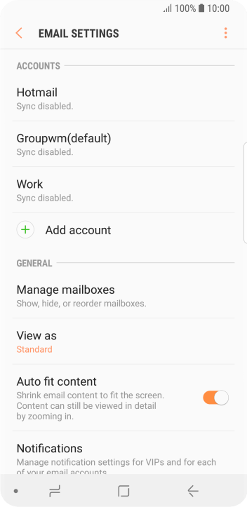 Press the required account. Press the required account.
