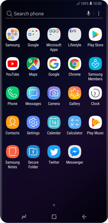 Press Samsung. Press Samsung.