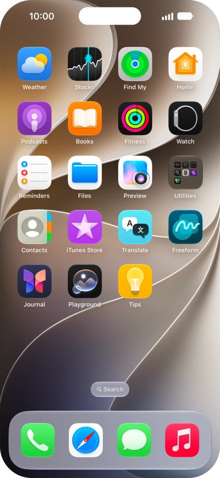 Press and hold anywhere on the home screen. Press and hold anywhere on the home screen.