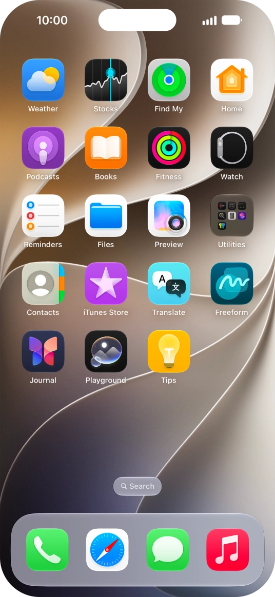 Press and hold anywhere on the home screen. Press and hold anywhere on the home screen.