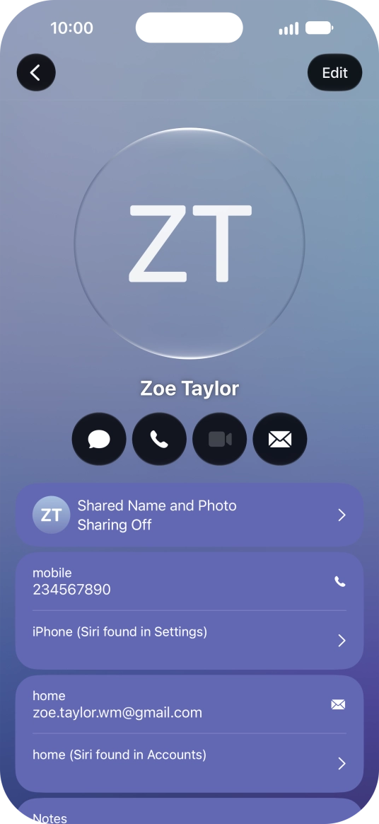 Press Shared Name and Photo. Press Shared Name and Photo.