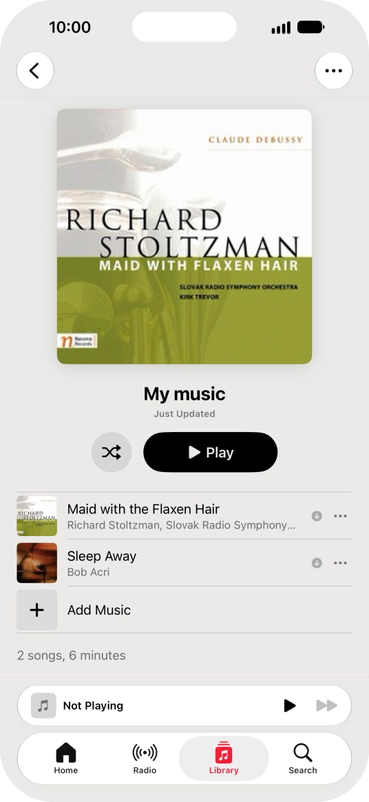 Go to the required category or playlist and press the required audio file. Go to the required category or playlist and press the required audio file.