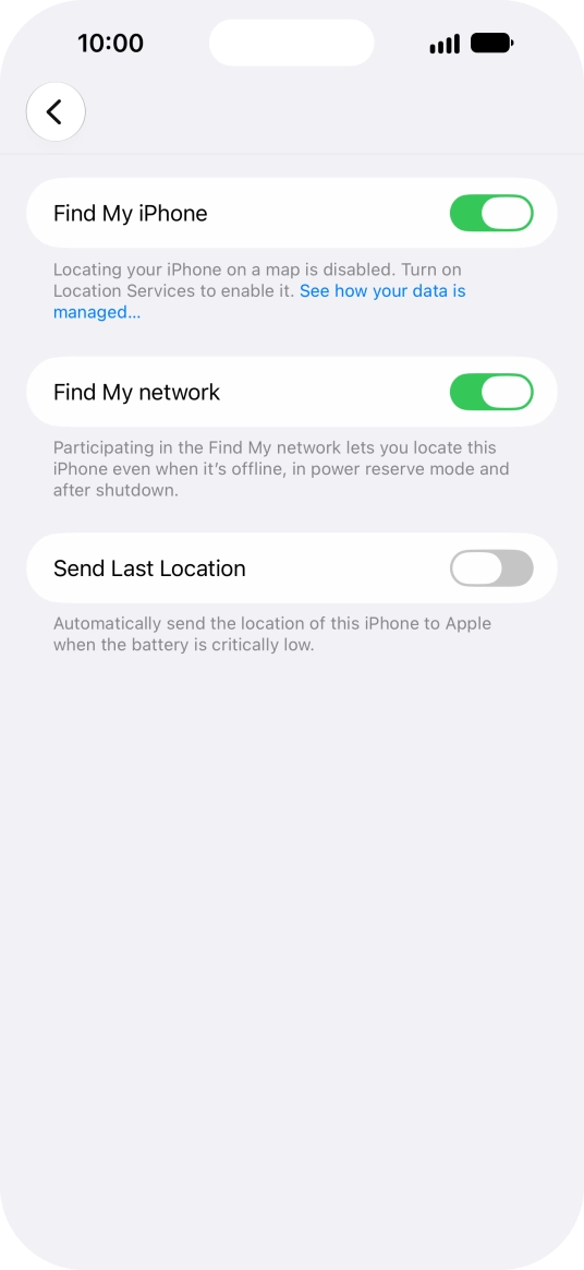 Press the indicator next to Press the indicator next to