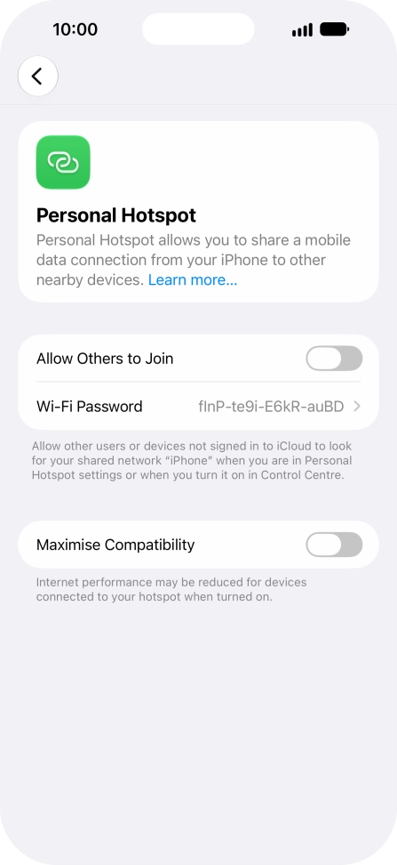Press Wi-Fi Password and key in the required password. Press Wi-Fi Password and key in the required password.
