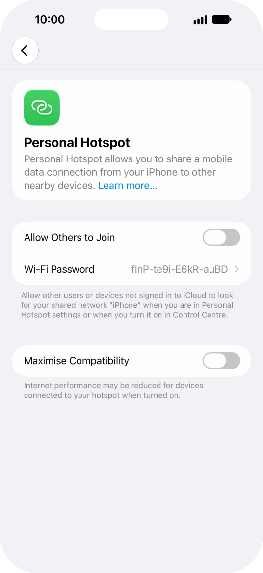 Press Wi-Fi Password and key in the required password. Press Wi-Fi Password and key in the required password.