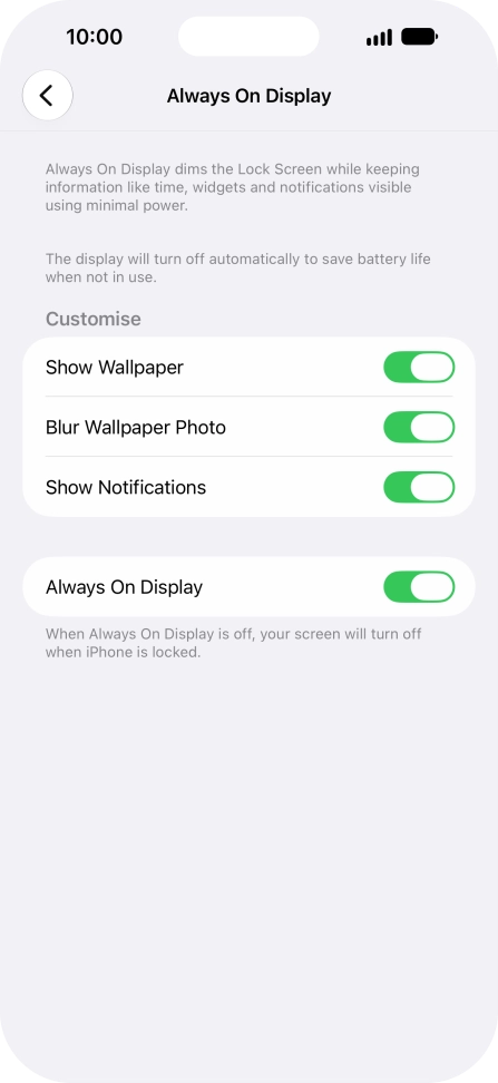 Press the indicator next to Press the indicator next to