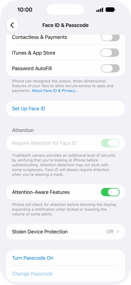 Press Turn Passcode On and key in a phone lock code of your own choice twice. Press Turn Passcode On and key in a phone lock code of your own choice twice.