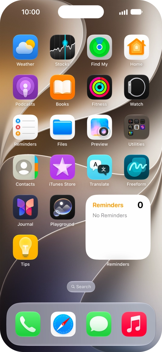 If you're using a Widget Stack: slide up or down on the stack to select the required widget. If you're using a Widget Stack: slide up or down on the stack to select the required widget.