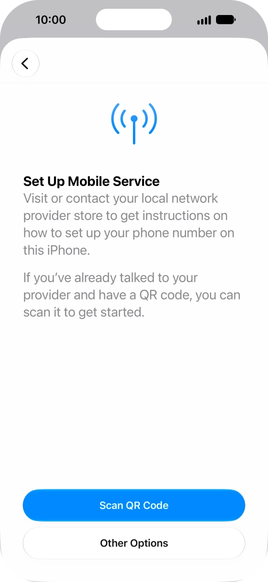 Press Scan QR Code. Press Scan QR Code.