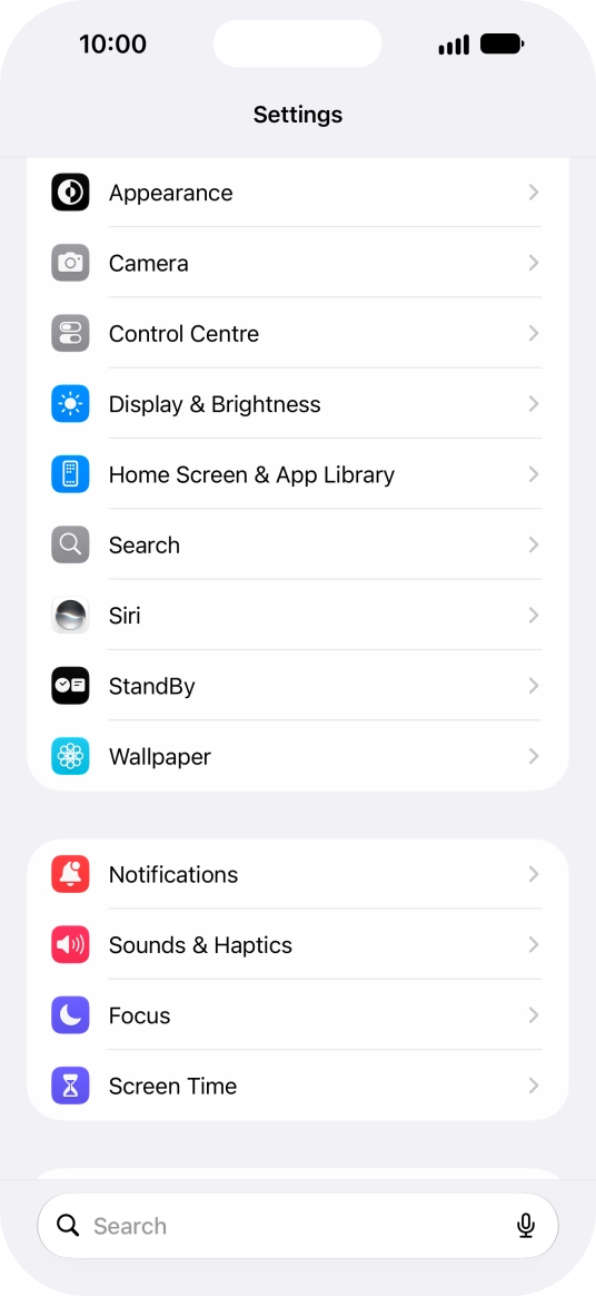 Press Display & Brightness. Press Display & Brightness.