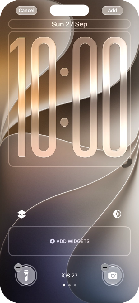 To customise the way the lock screen date is displayed, press the date widget and follow the instructions on the screen to find the required widget display mode. To customise the way the lock screen date is displayed, press the date widget and follow the instructions on the screen to find the required widget display mode.