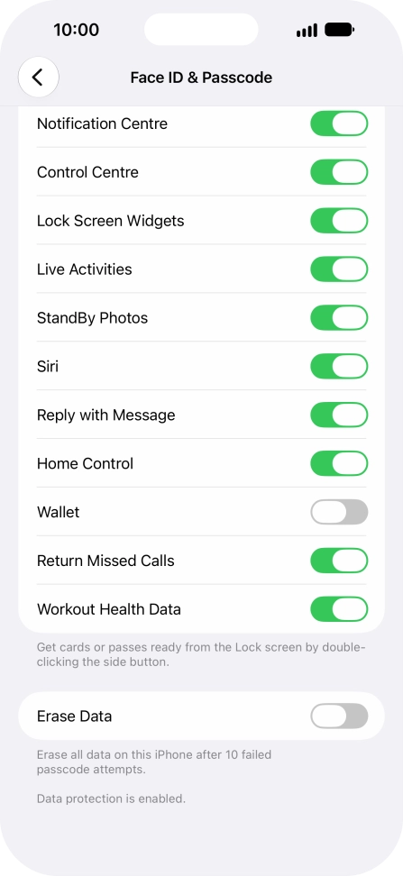 Press the indicator next to Press the indicator next to