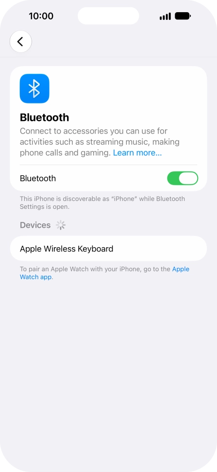 Press the required Bluetooth device and follow the instructions on the screen to pair the device with your phone. Press the required Bluetooth device and follow the instructions on the screen to pair the device with your phone.