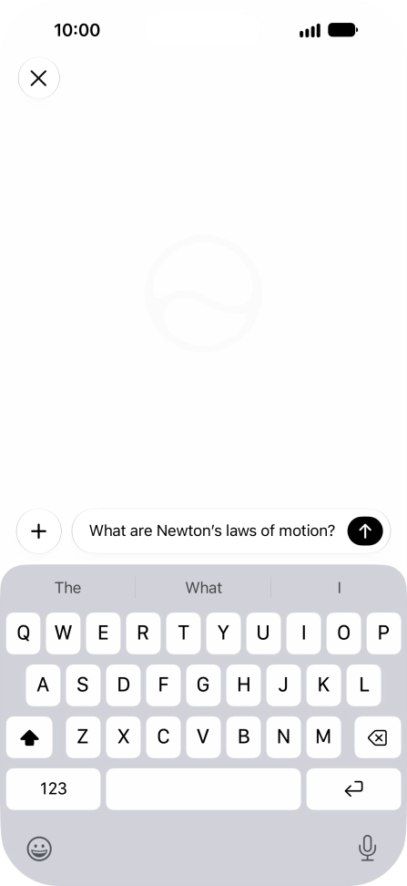 Follow the instructions on the screen to type or speak the required question. You can also attach pictures or documents and ask questions to them. Follow the instructions on the screen to type or speak the required question. You can also attach pictures or documents and ask questions to them.