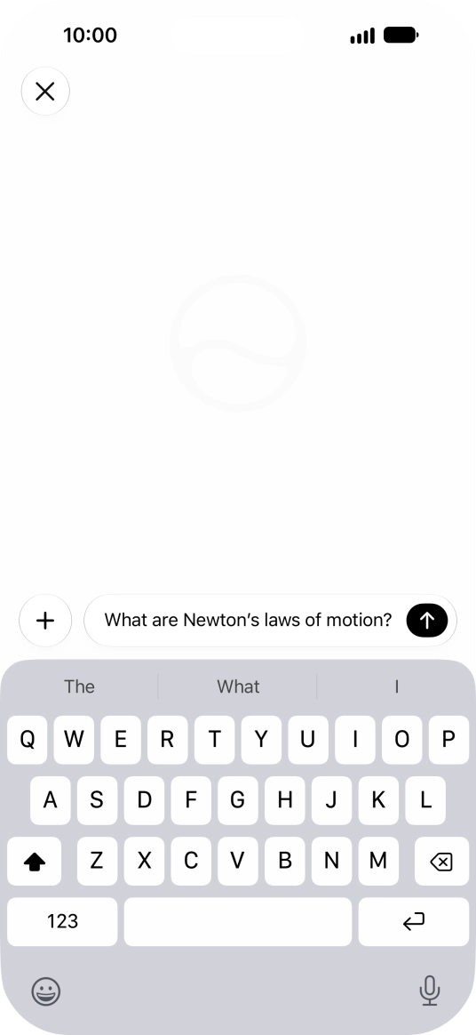 Follow the instructions on the screen to type or speak the required question. You can also attach pictures or documents and ask questions to them. Follow the instructions on the screen to type or speak the required question. You can also attach pictures or documents and ask questions to them.