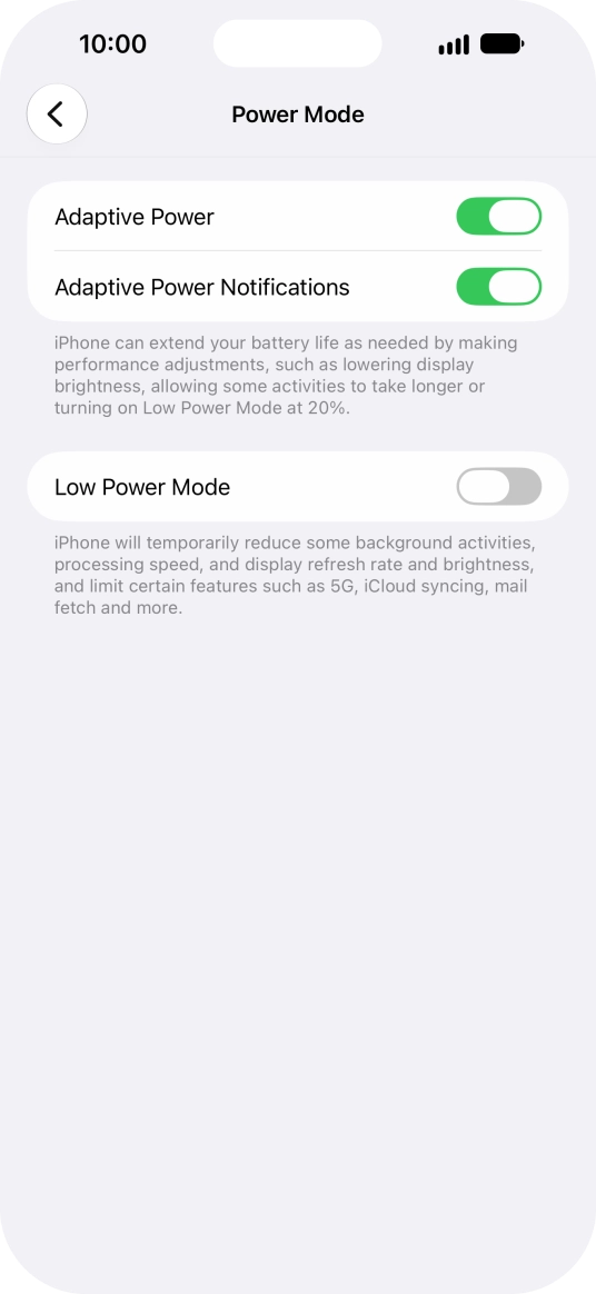 Press the indicator next to Press the indicator next to