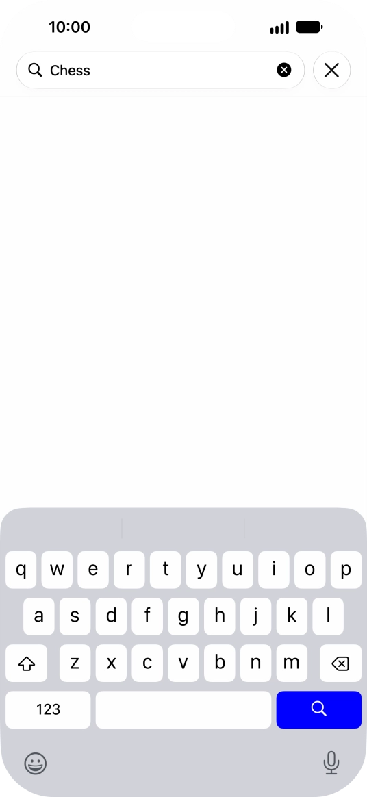Press the search icon. Press the search icon.