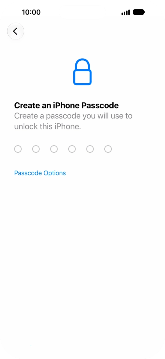 Press Passcode Options. Press Passcode Options.