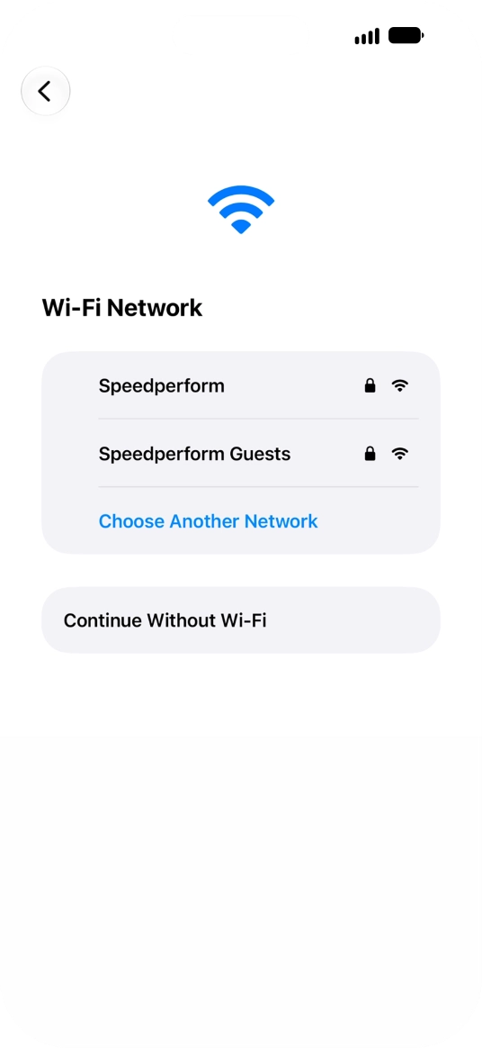 Press the required Wi-Fi network. Press the required Wi-Fi network.