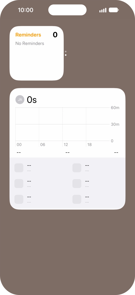 Press and hold the required Widget Stack. Press and hold the required Widget Stack.