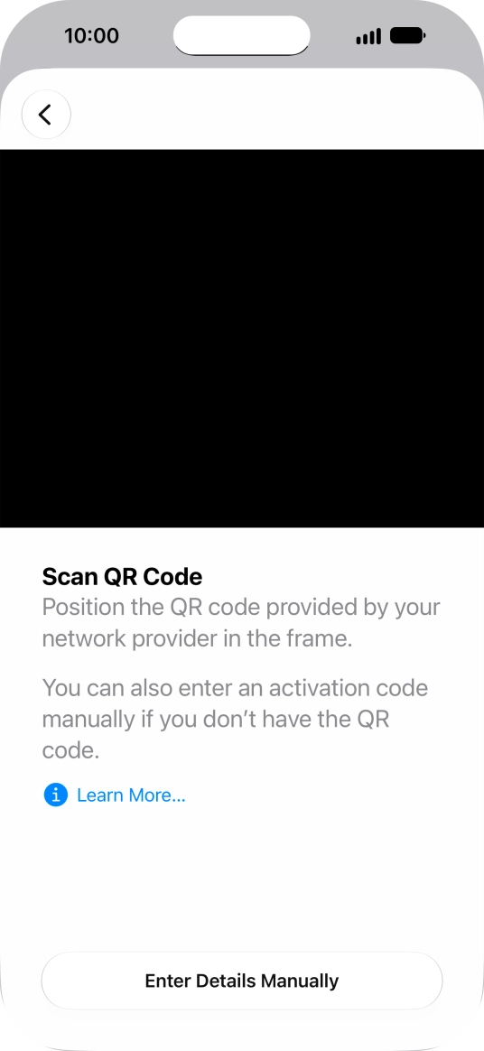 Place the QR code you've received inside the phone camera frame to scan the code. Place the QR code you've received inside the phone camera frame to scan the code.