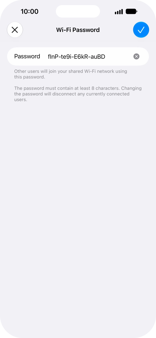 Press the confirm icon. Press the confirm icon.