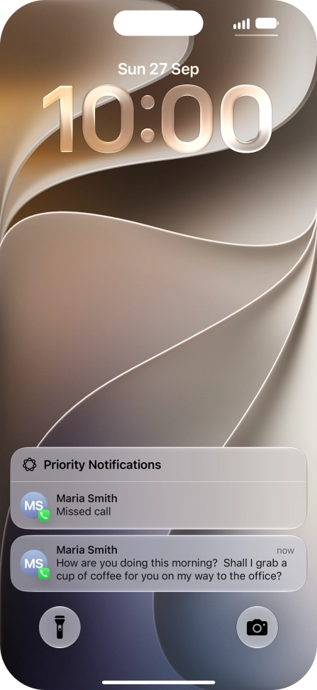 Press the required notification and follow the instructions on the screen to use the selected function. Press the required notification and follow the instructions on the screen to use the selected function.