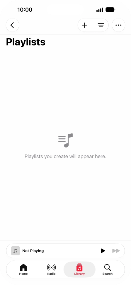 Press the new playlist icon. Press the new playlist icon.