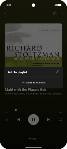 Press Create a new playlist. Press Create a new playlist.