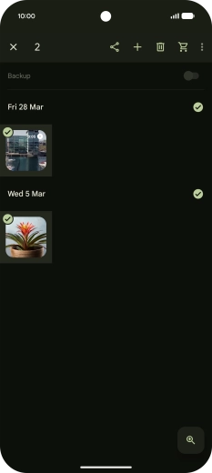 Press the share icon. Press the share icon.