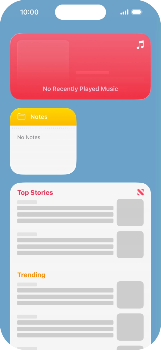 Press and hold the required Widget Stack. Press and hold the required Widget Stack.
