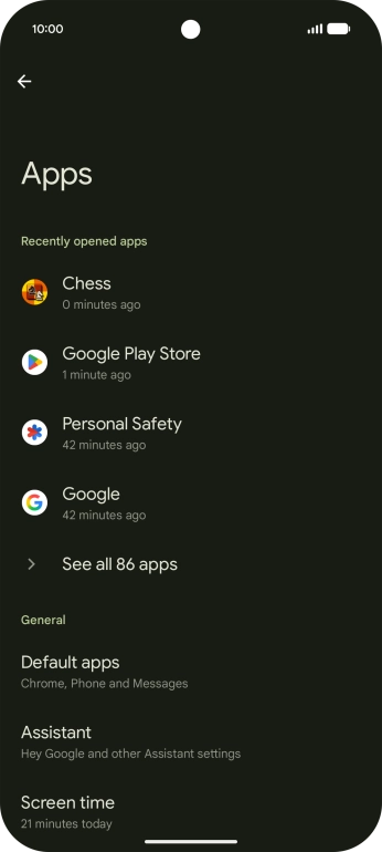 Press See all apps. Press See all apps.