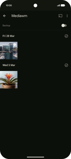 Press and hold any picture or video. Press and hold any picture or video.