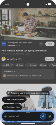 Press Ask about video. Press Ask about video.